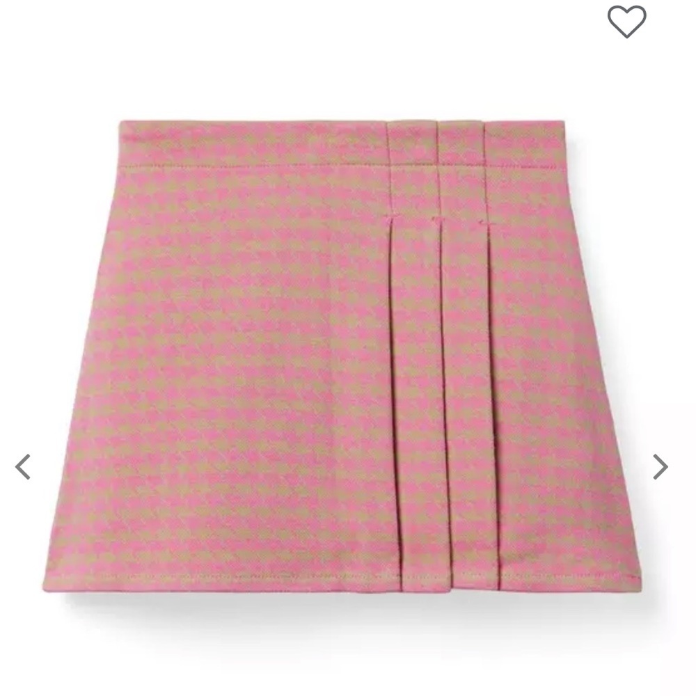 Houndstooth Pleated Skirt